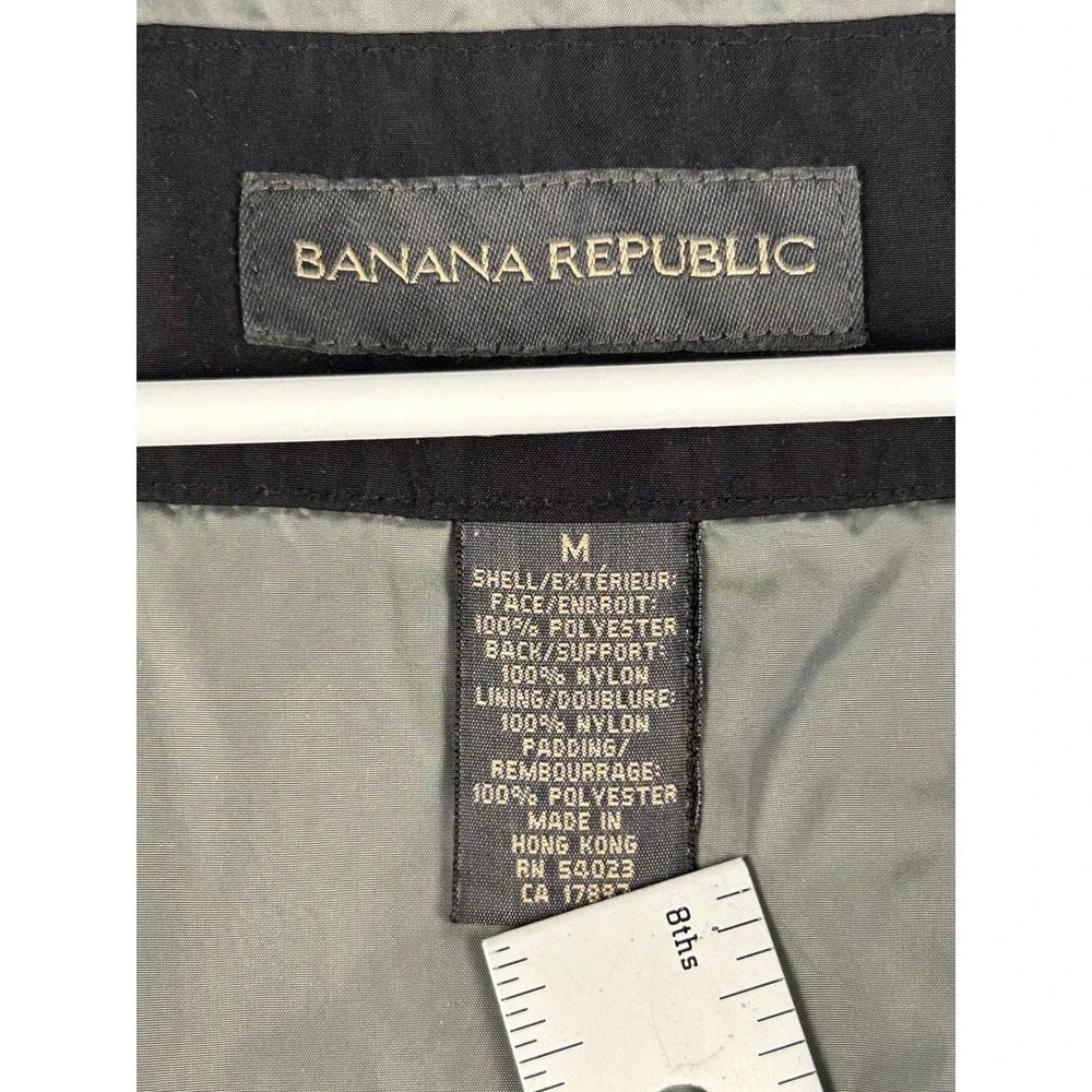 Banana Republic Mens Black Padded Car Coat Jacket 712873-00 Medium